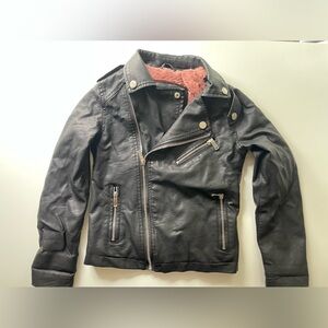Girl Faux Leather Jacket